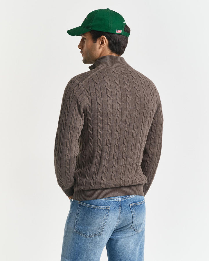 COTTON CABLE HALF ZIP