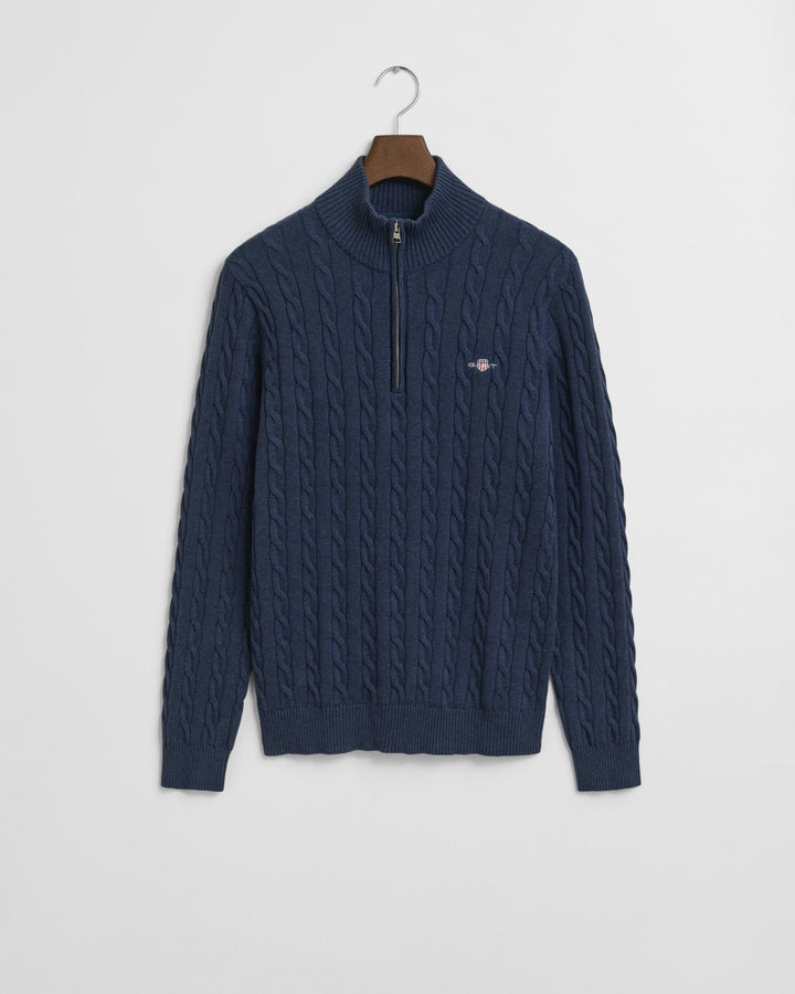 COTTON CABLE HALF ZIP