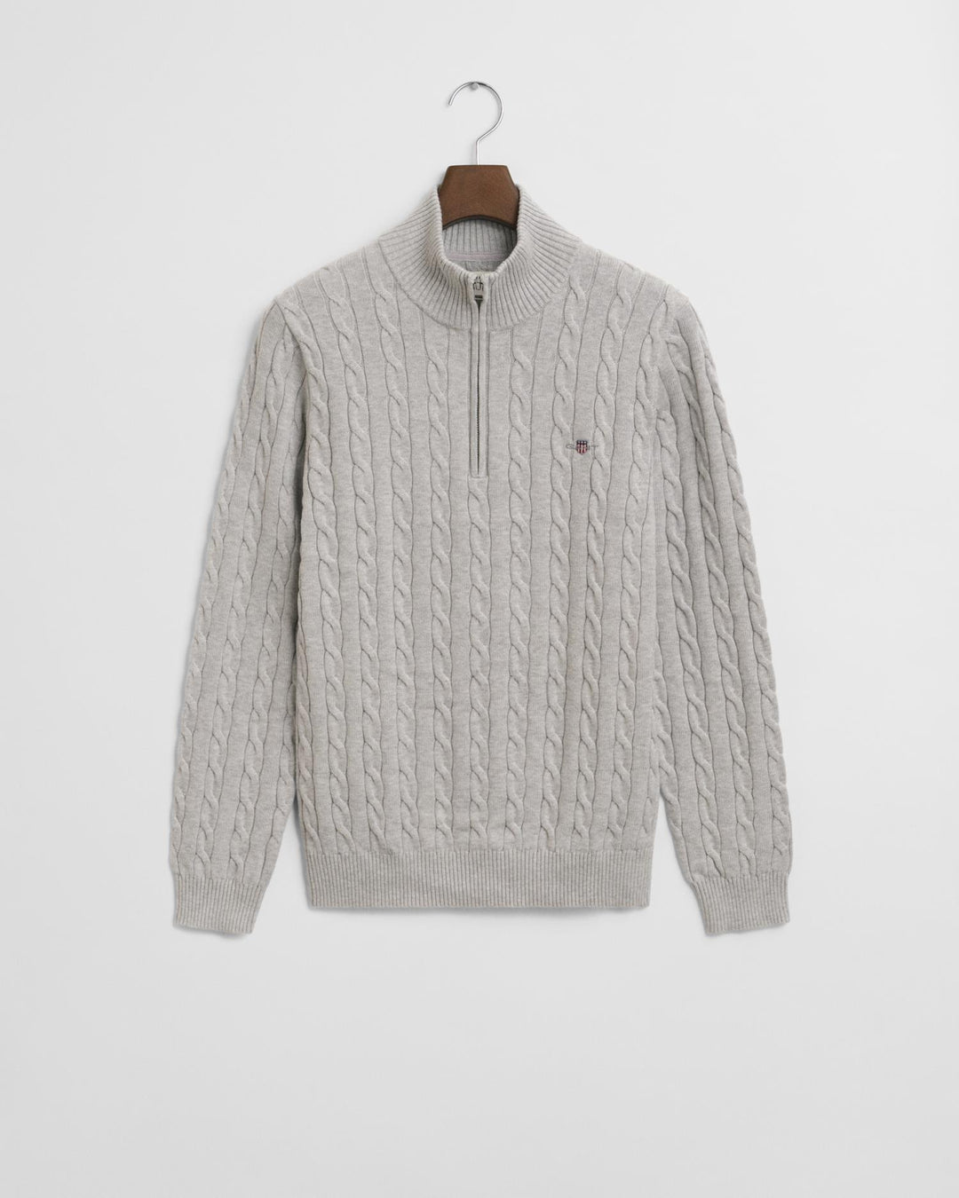 COTTON CABLE HALF ZIP