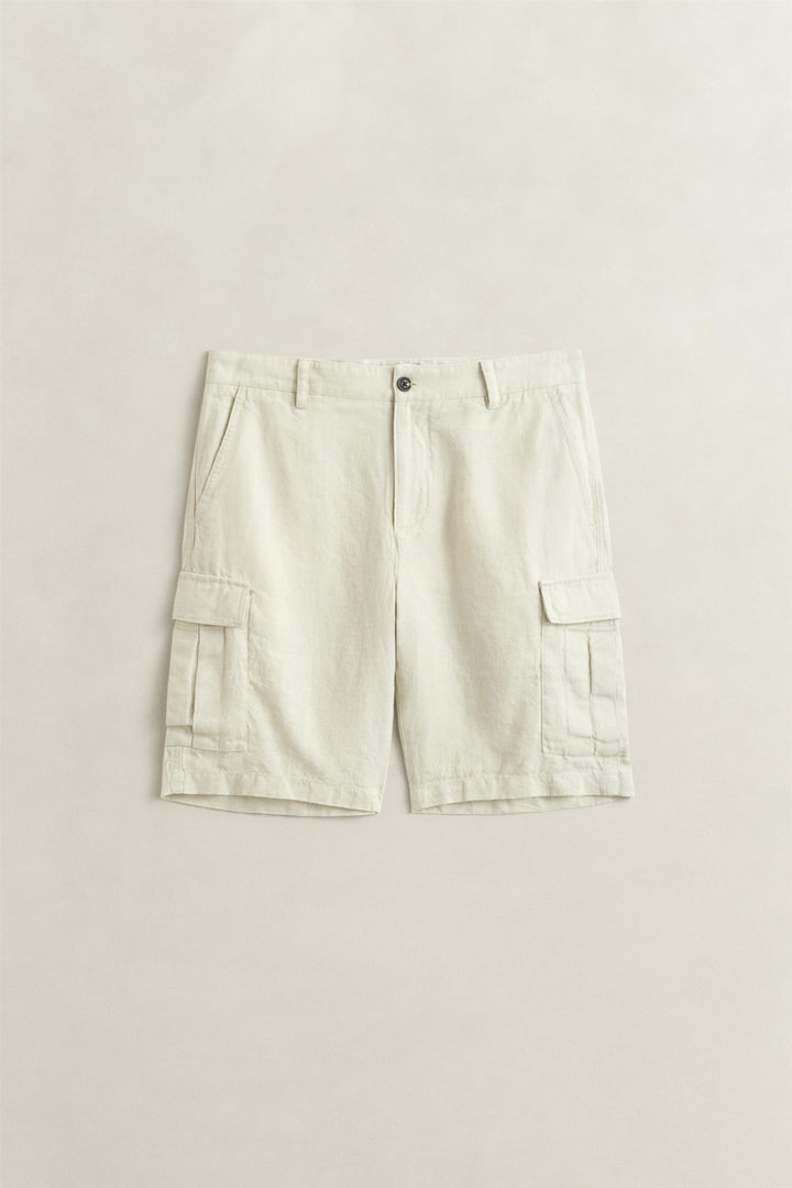 REG LINEN CARGO SHORTS