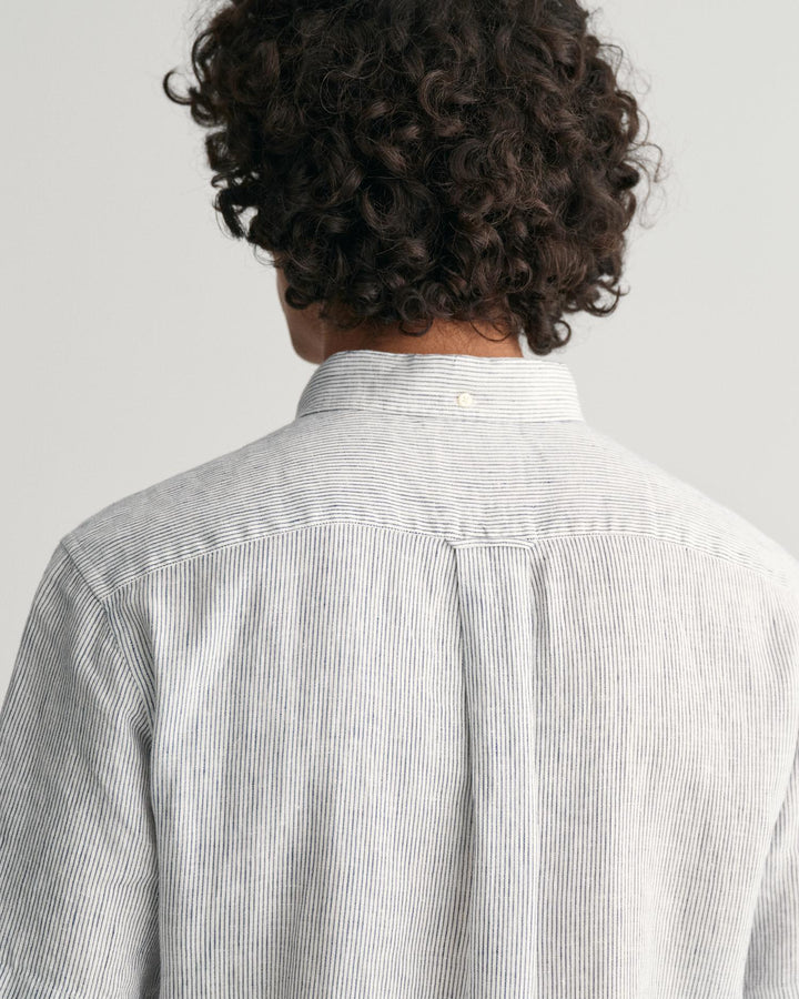 REG LINEN STRIPE SS SHIRT