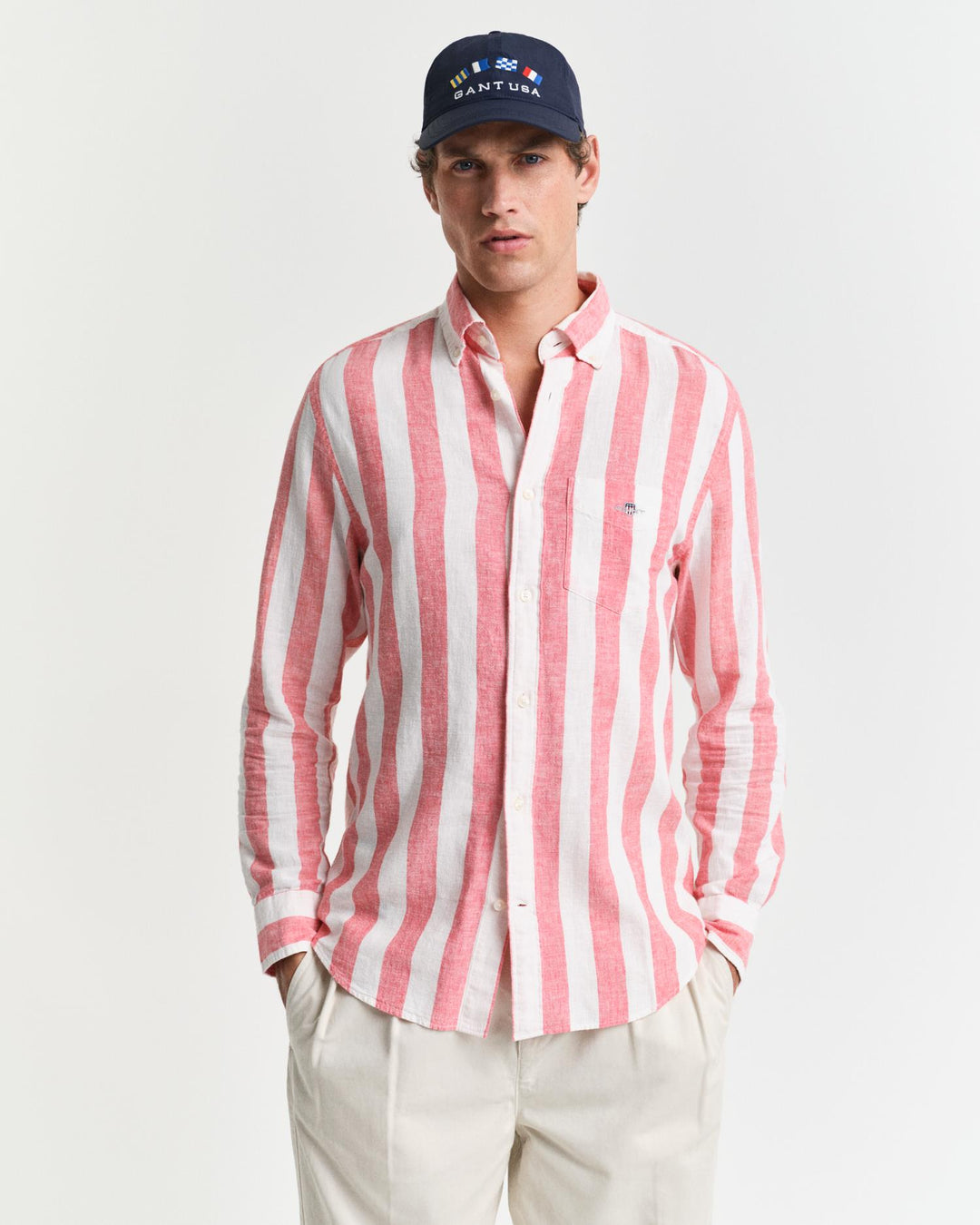 REG COTTON LINEN BOLD STRIPE