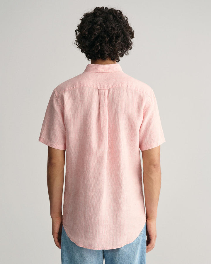 REG LINEN STRIPE SS SHIRT