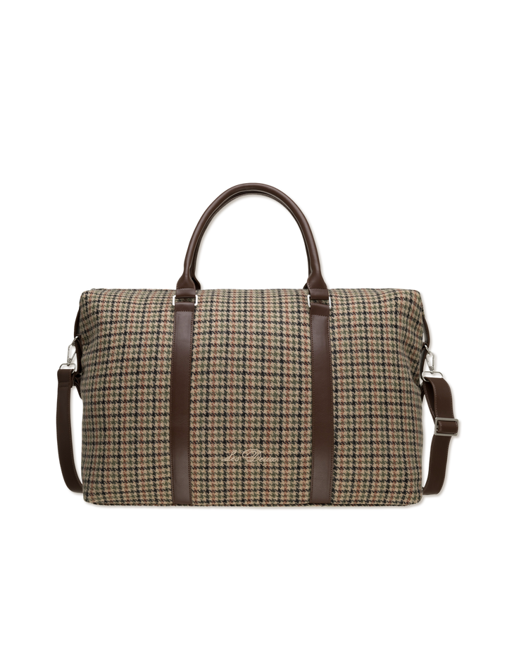 HOUNDSTOOTH WOOL WEEKEND BAG