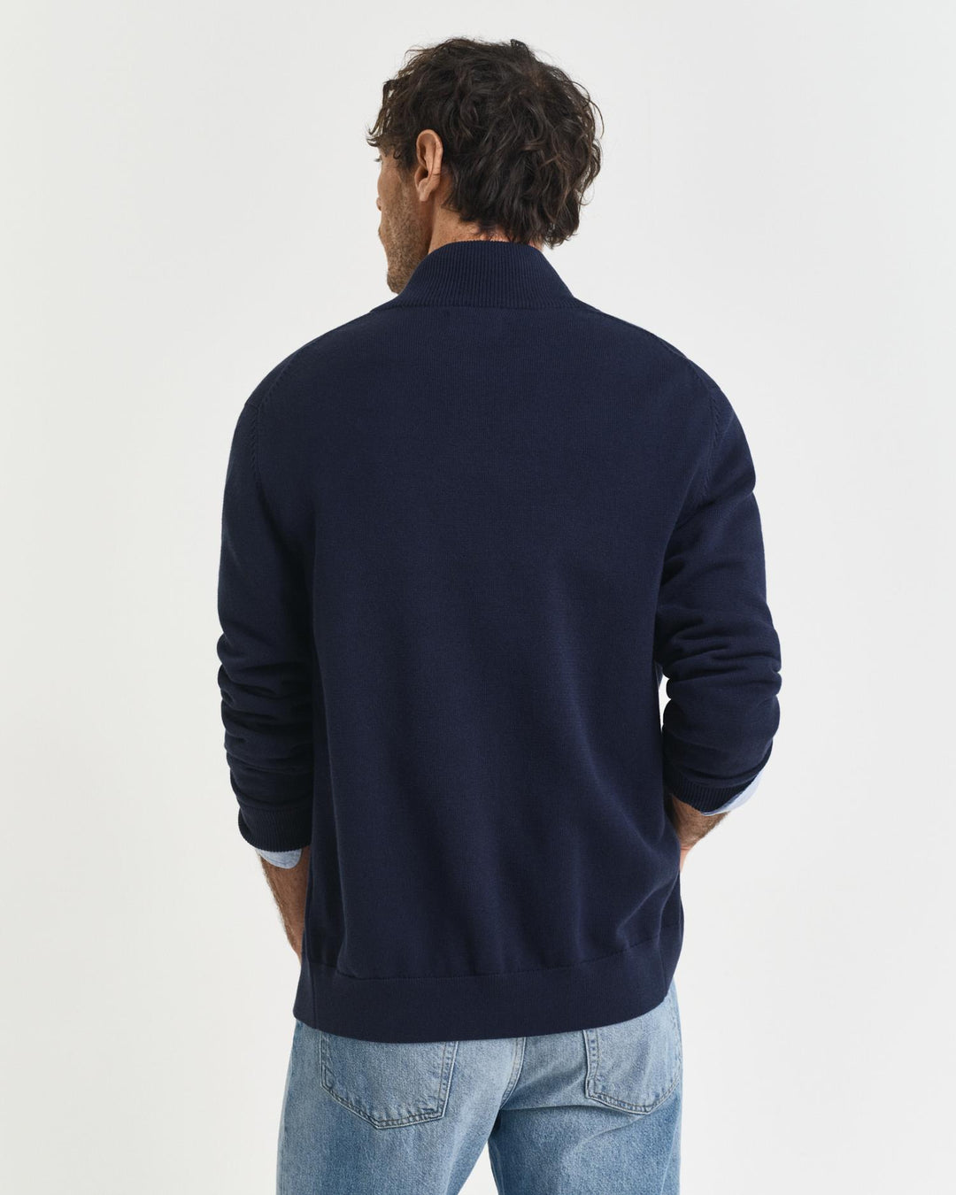 GASUAL COTTON ZIP CARDIGAN