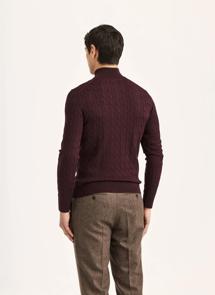 MERINO CABLE JOHN ZIP