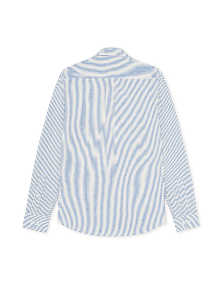KONRAD STRIPE COTTON LINEN SHIRT