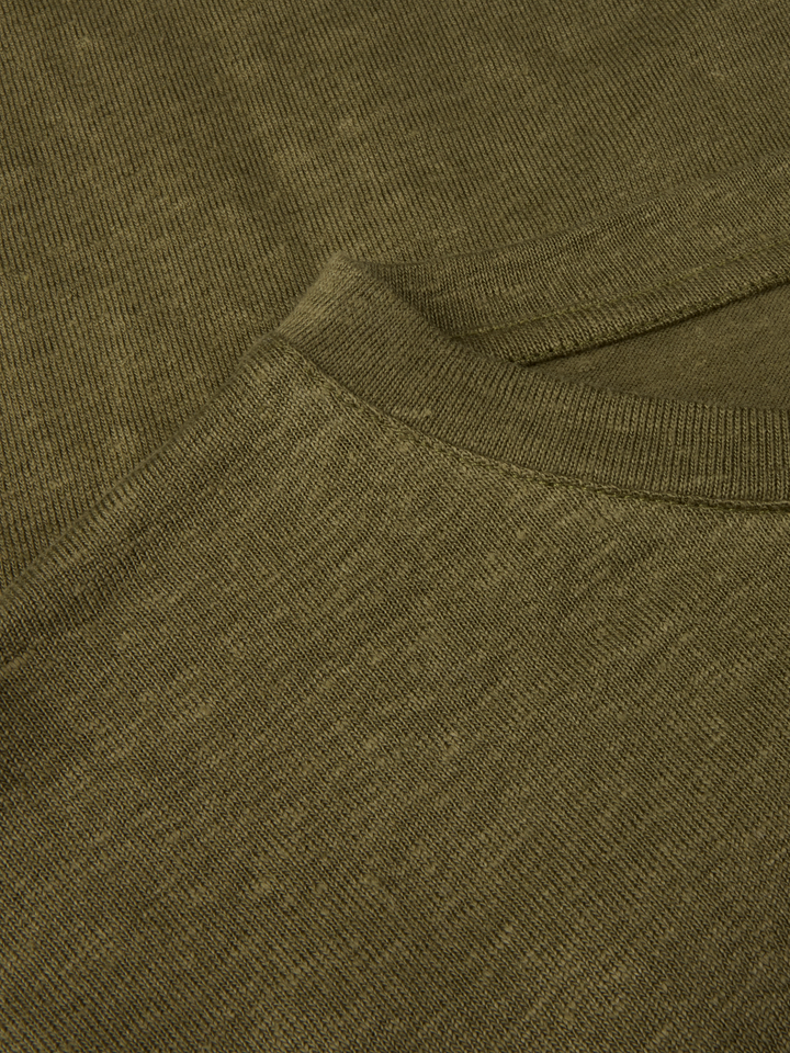 T-SHIRT CREW NECK LINEN STRETCH
