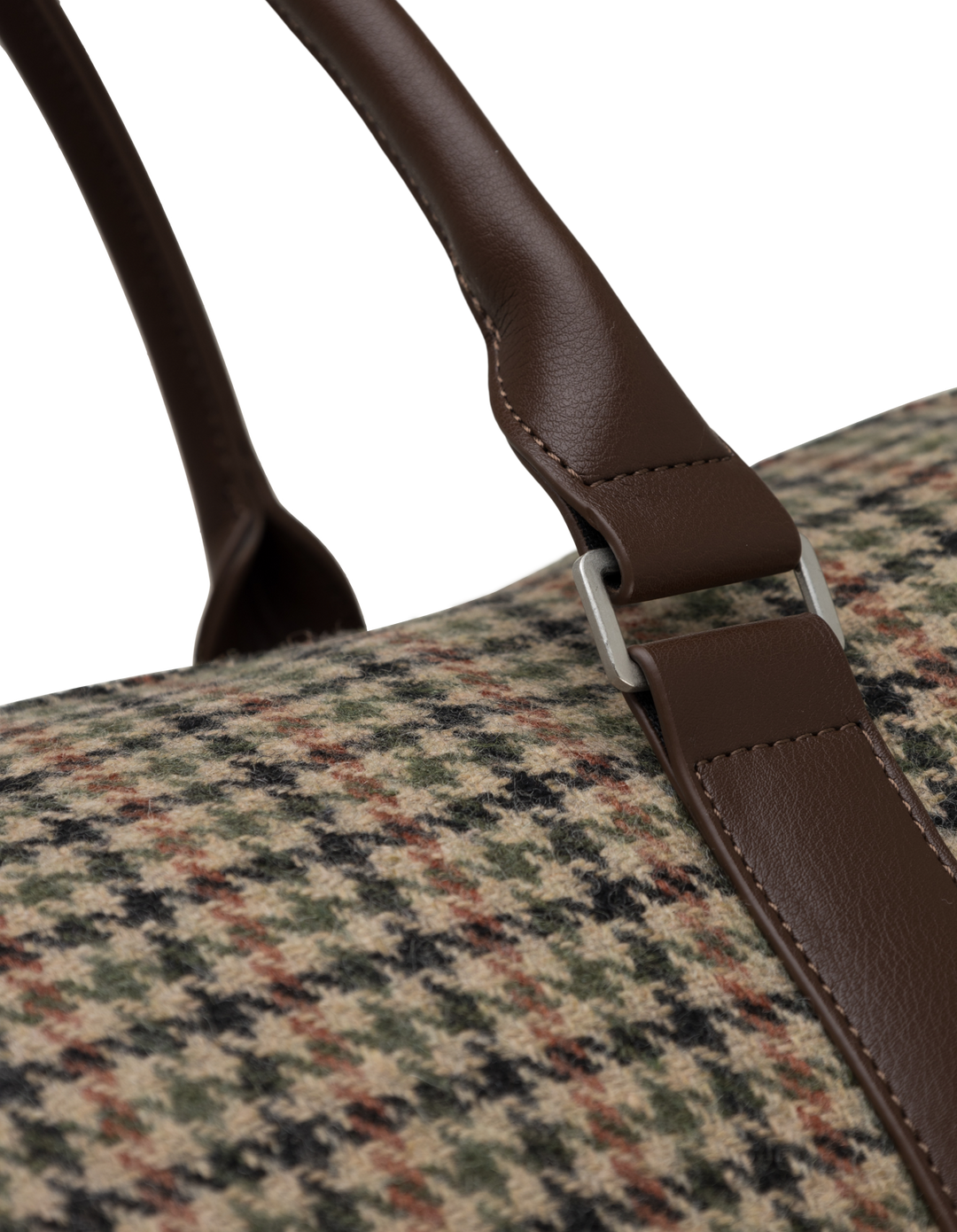HOUNDSTOOTH WOOL WEEKEND BAG