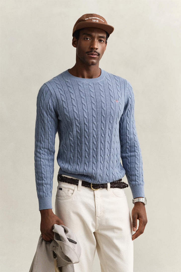 COTTON CABLE C- NECK