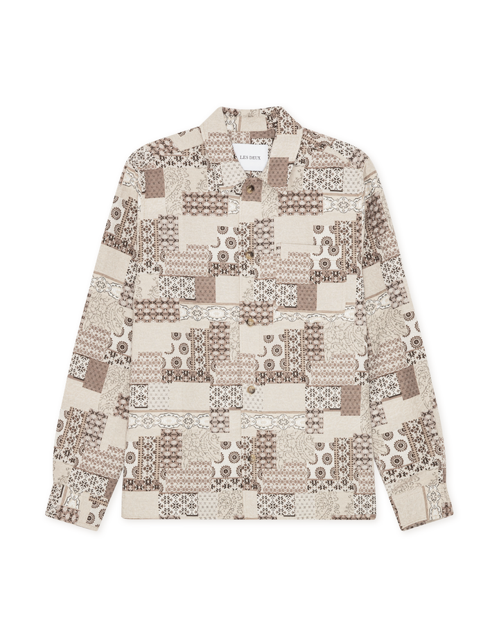 LAYTON PATCHWORK JACQUARD OVERSHIRT