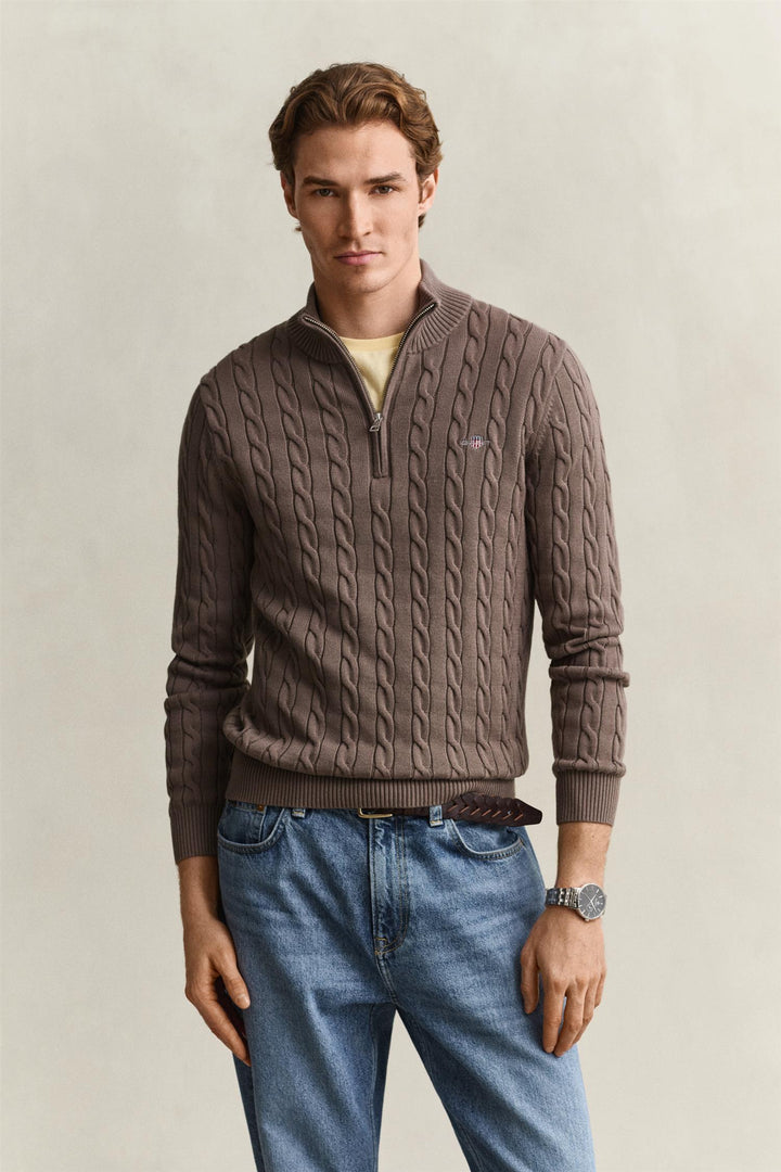 COTTON CABLE HALV ZIP