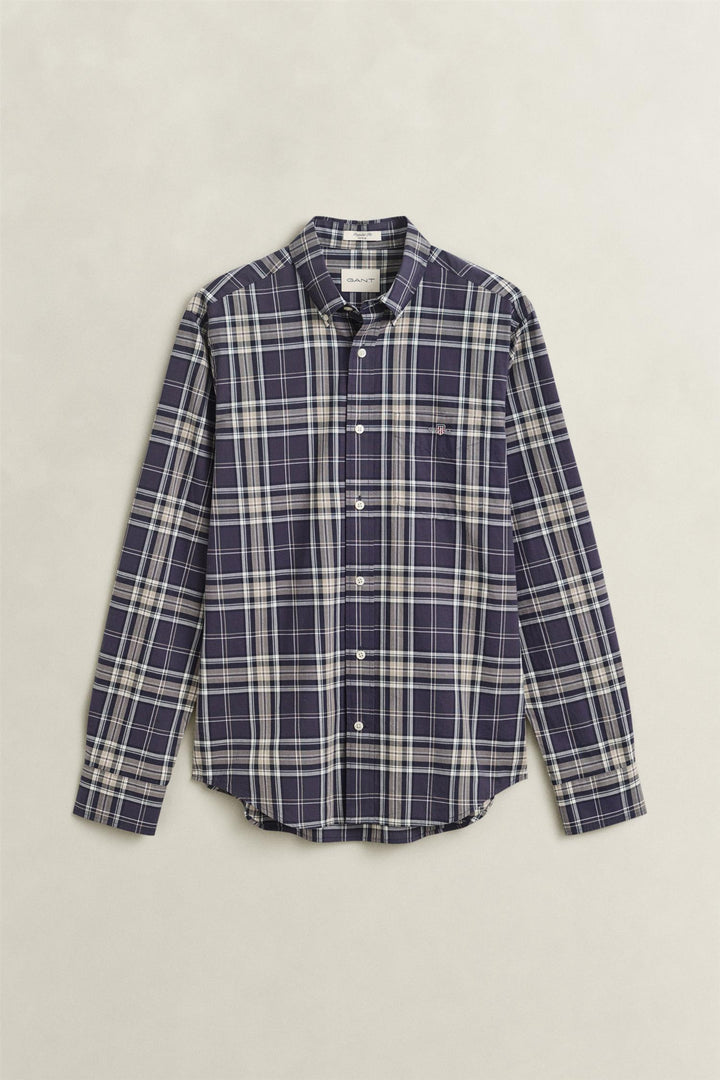 REG POPLIN CHECK SHIRT