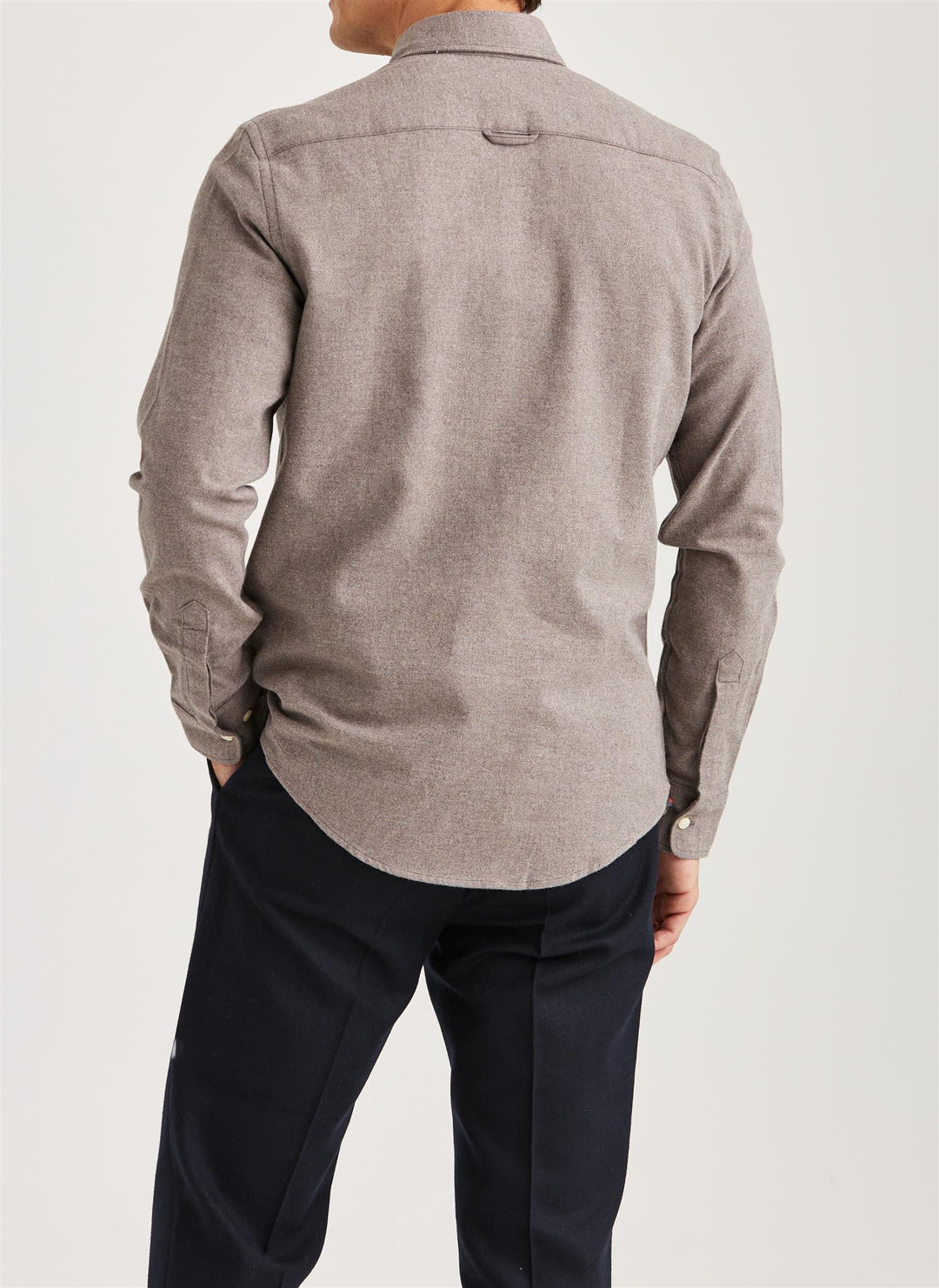 Twill Flannel Shirt-Classic fit