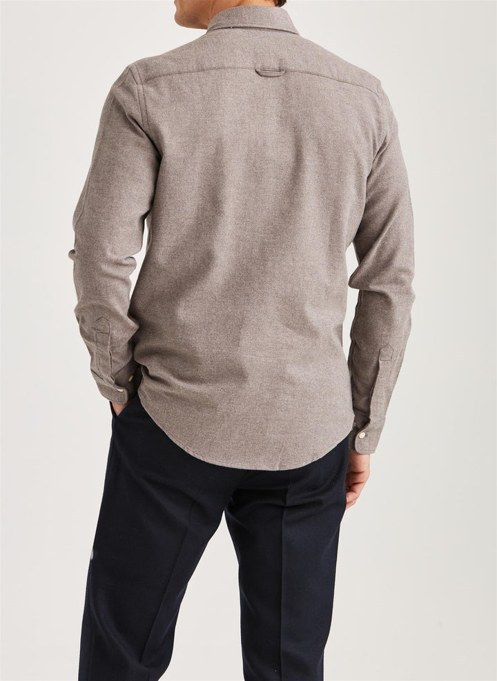 Twill Flannel Shirt-Classic fit