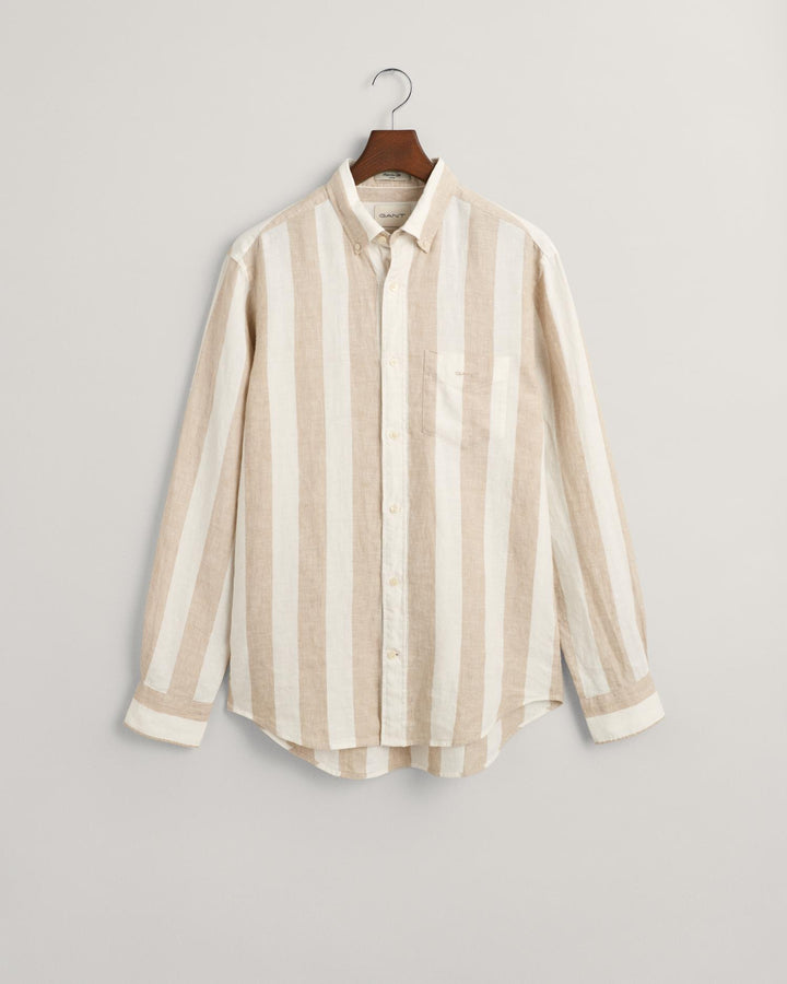 REG BOLD STRIPE LINEN SHIRT