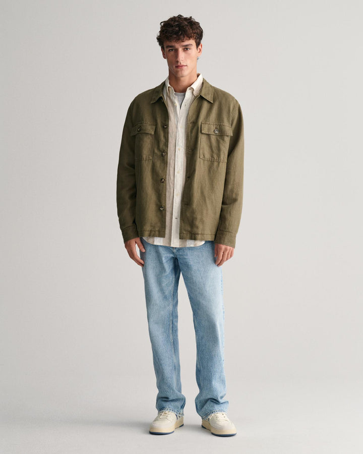 REG BOLD STRIPE LINEN SHIRT