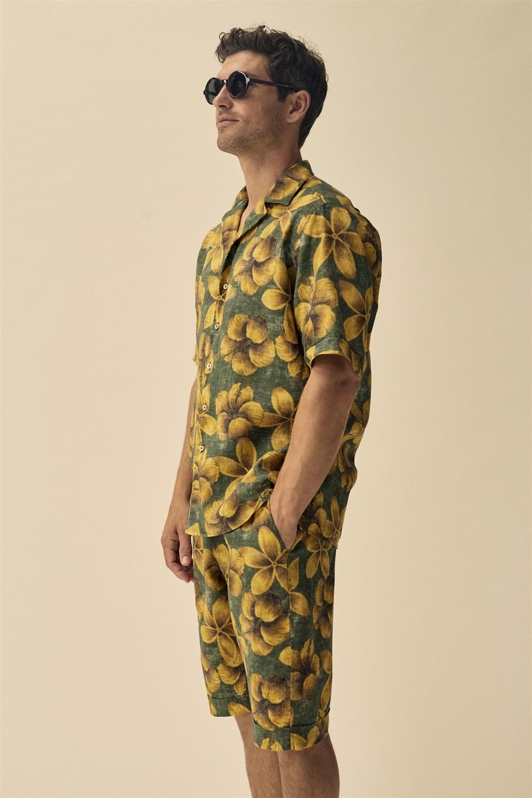 LINEN DRAWSTRING SHORTS