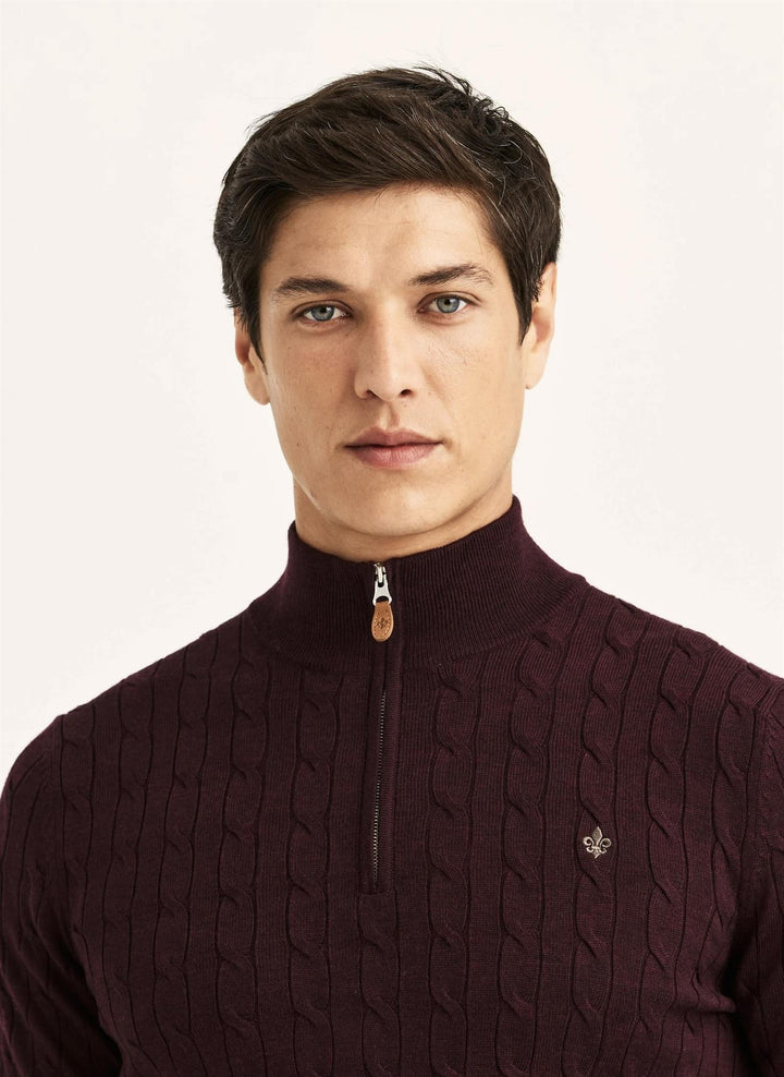 MERINO CABLE JOHN ZIP