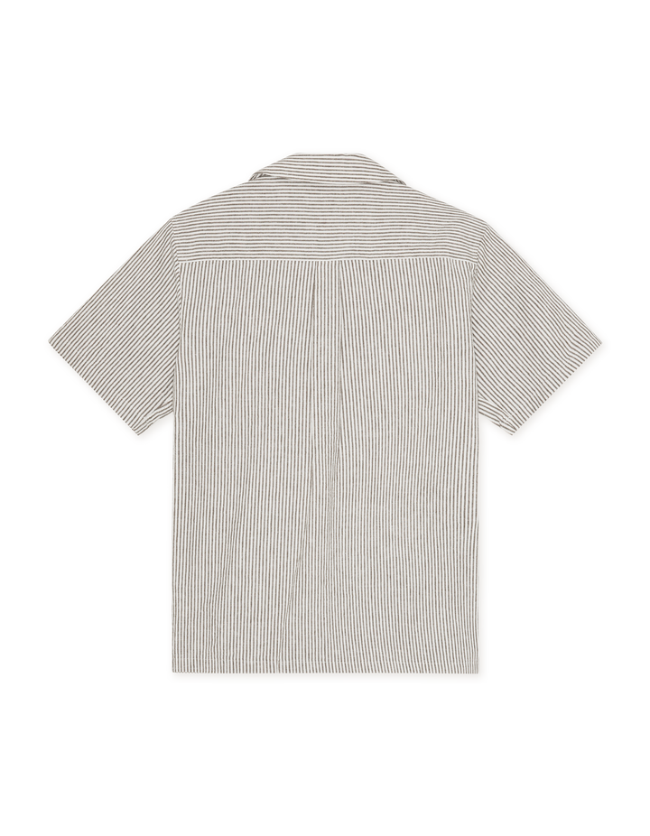 LUKE STRIPE COTTON LINEN SS SHIRT