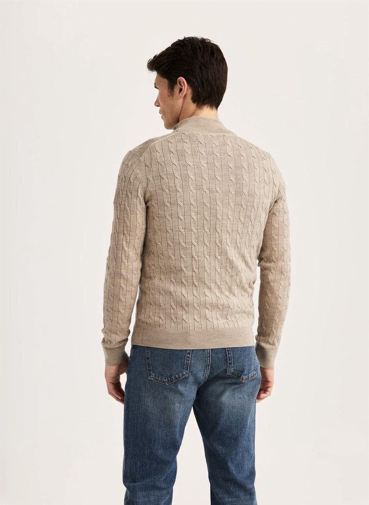 MERINO CABLE JOHN ZIP