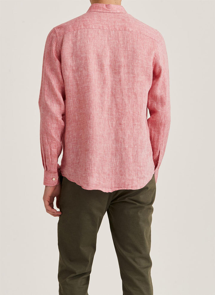 DOUGLAS LINEN HERRINGBONE SHIRT-CLASSIC FIT