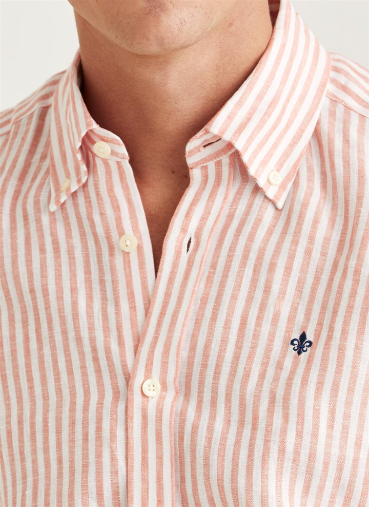 DOUGLAS LINEN STRIPE SHIRT-CLASSIC FIT