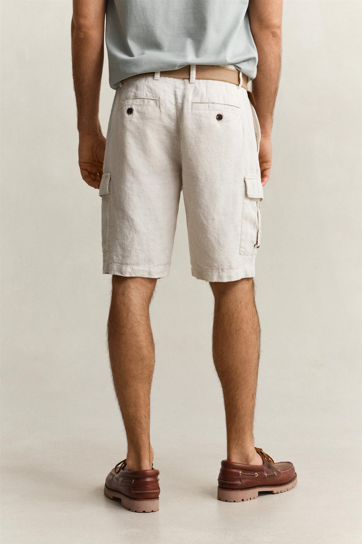 REG LINEN CARGO SHORTS