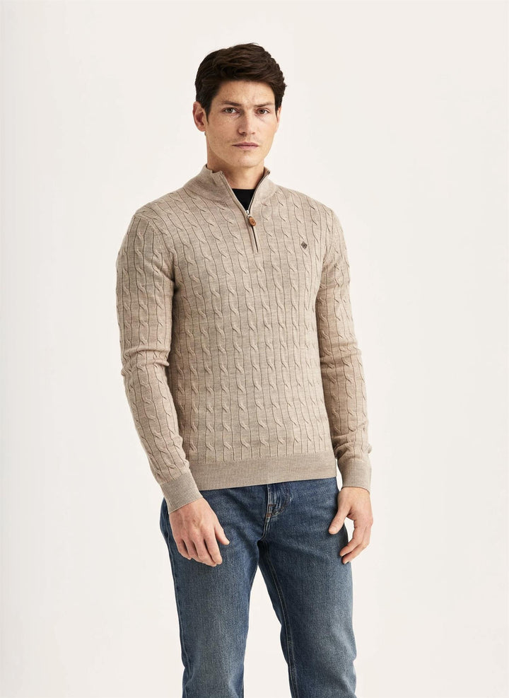 MERINO CABLE JOHN ZIP