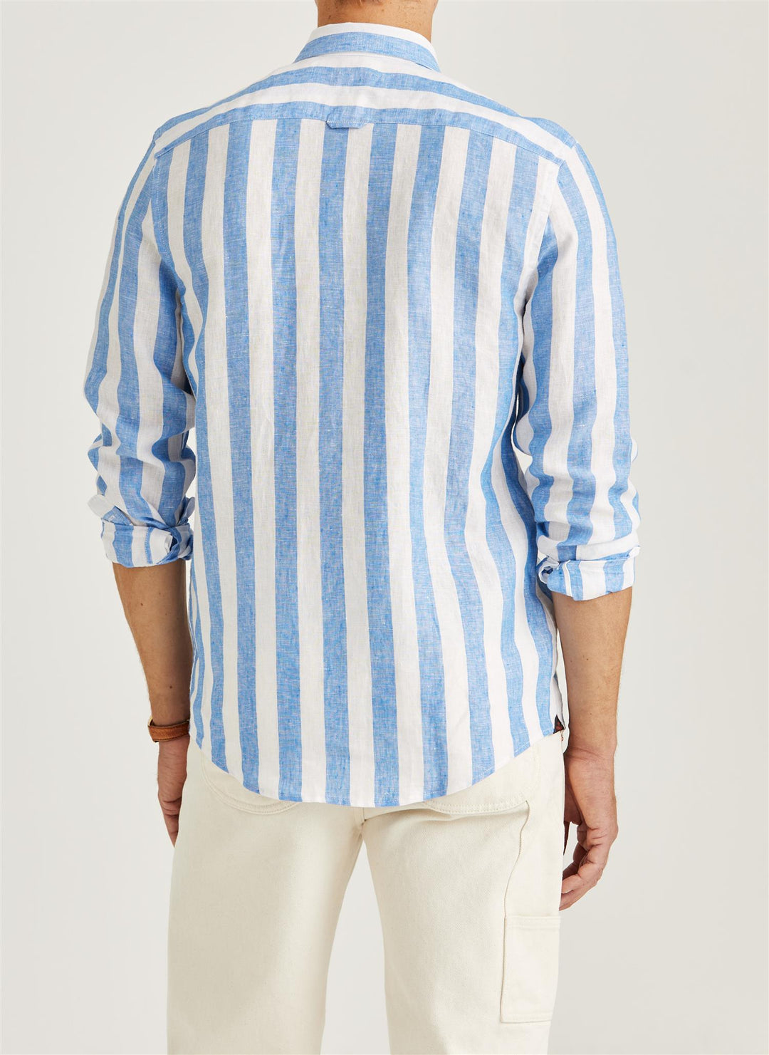 DOUGLAS LINEN STRIPE SHIRT-CLASSIC FIT