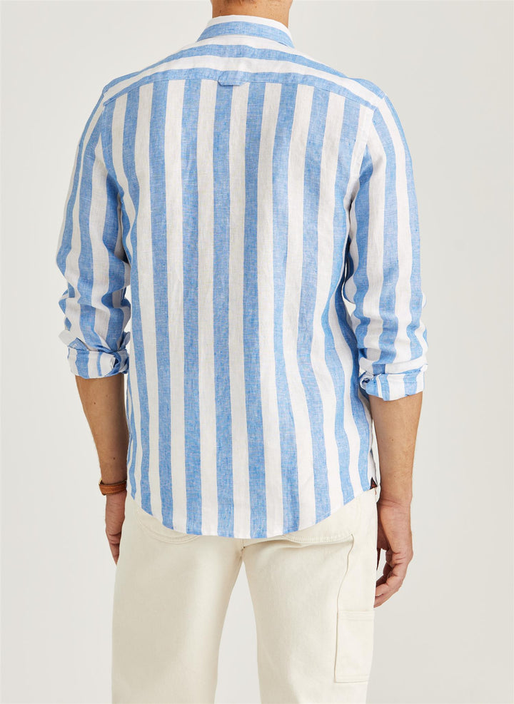 DOUGLAS LINEN STRIPE SHIRT-CLASSIC FIT