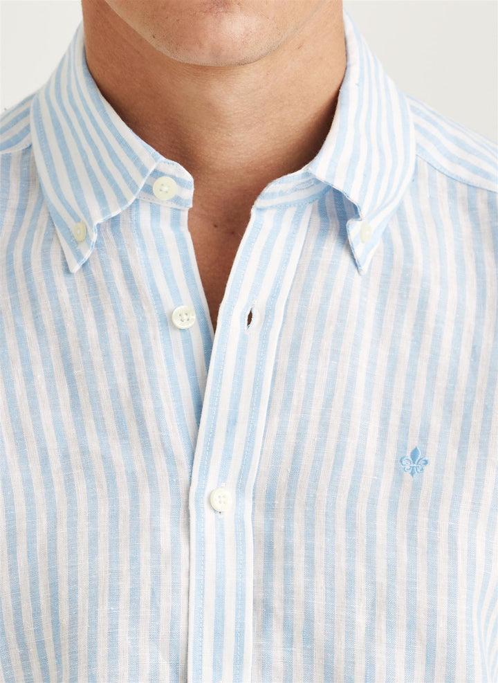 DOUGLAS LINEN STRIPE SHIRT-CLASSIC FIT