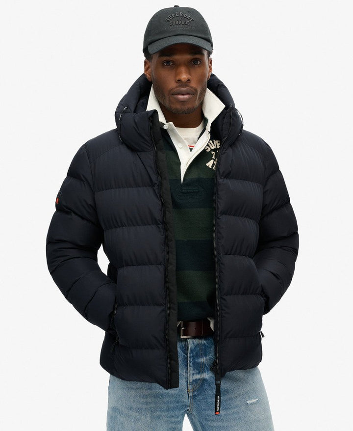 HOODED SPORTS PUFFER JACKETS