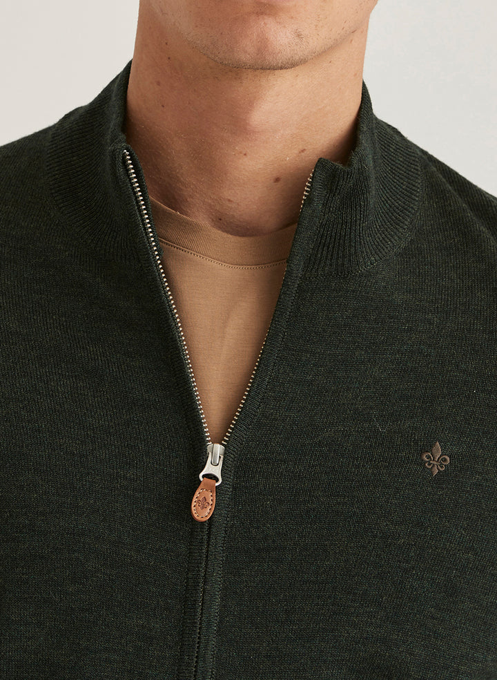 MERINO ZIP CARDIGAN