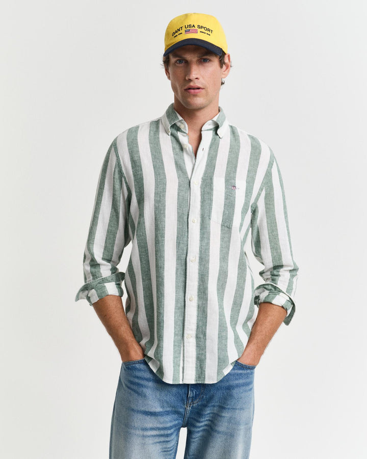 REG COTTON LINEN BOLD STRIPE