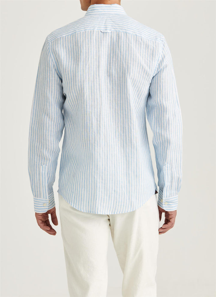 DOUGLAS LINEN STRIPE SHIRT-CLASSIC FIT