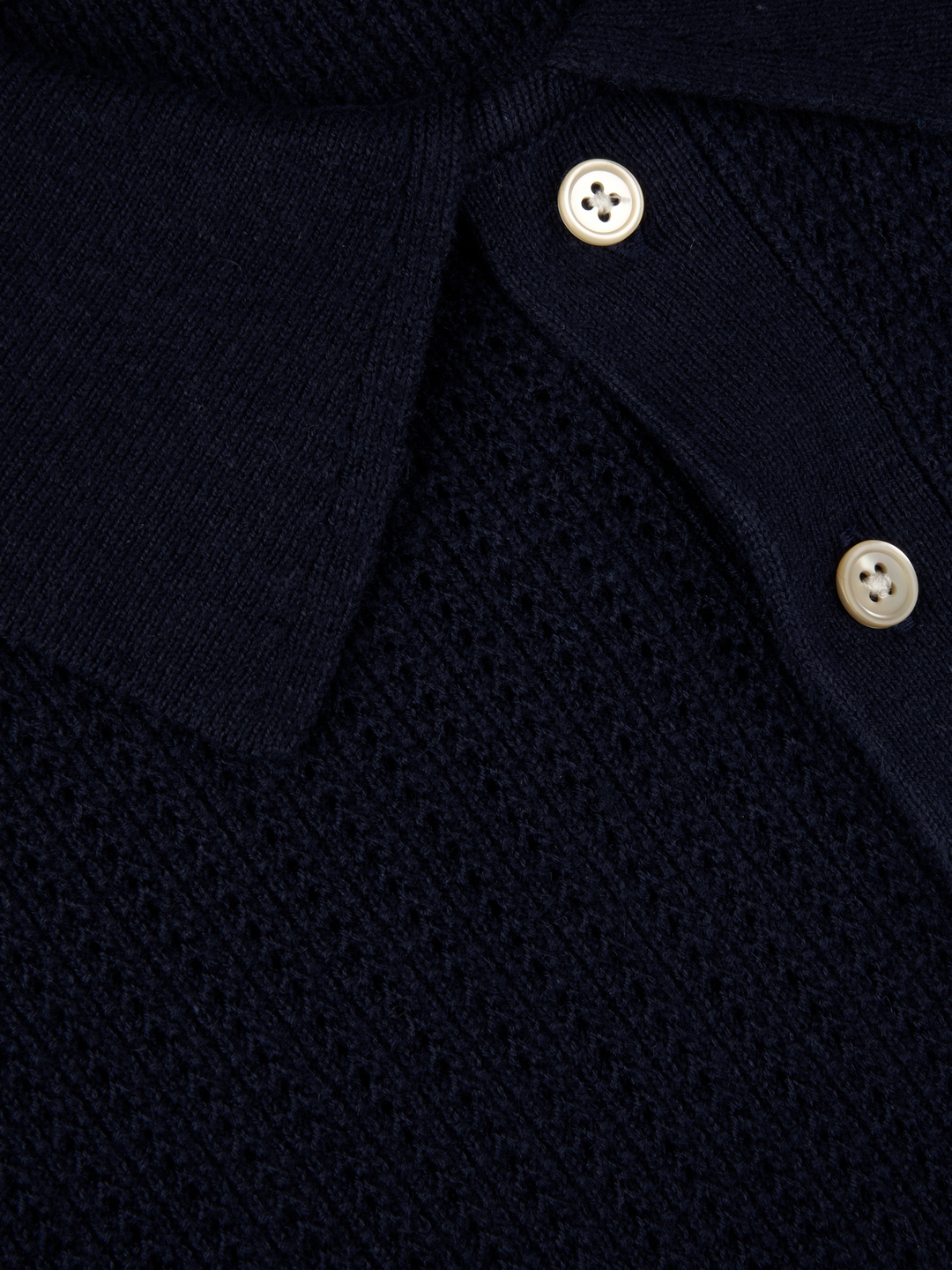 POLO SHIRT KNITTET CROCHET HEMP/SUOIMA COTTON