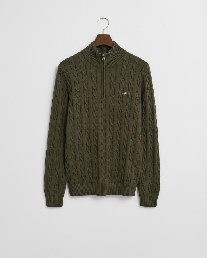 COTTON CABLE HALF ZIP