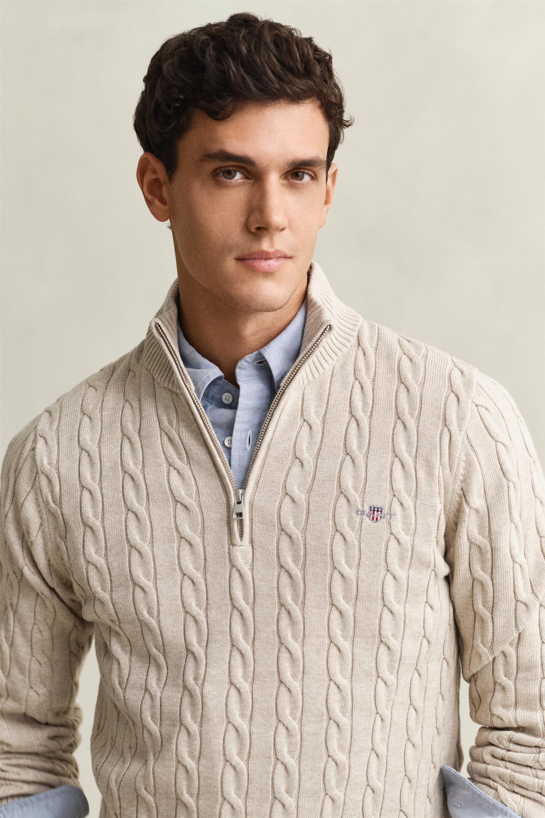 COTTON CABLE HALV ZIP
