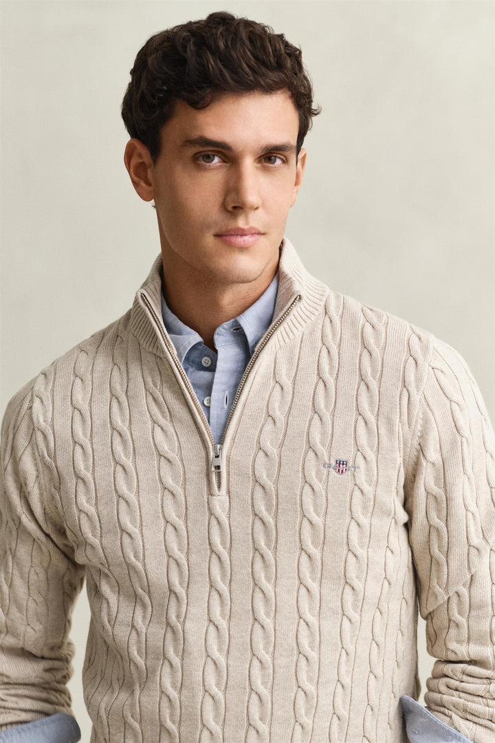 COTTON CABLE HALV ZIP