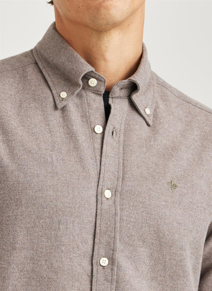 Twill Flannel Shirt-Classic fit