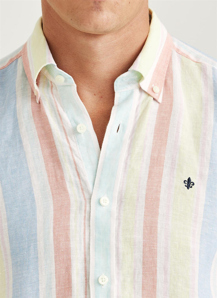 HAPPY LINEN STRIPE SHIRT-CLASSIC