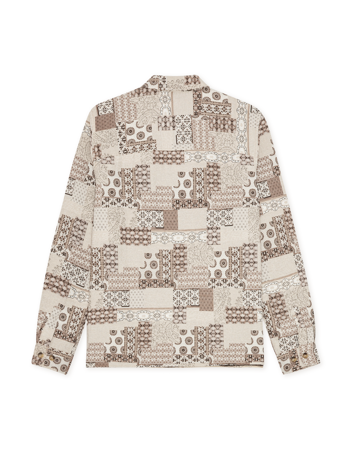 LAYTON PATCHWORK JACQUARD OVERSHIRT