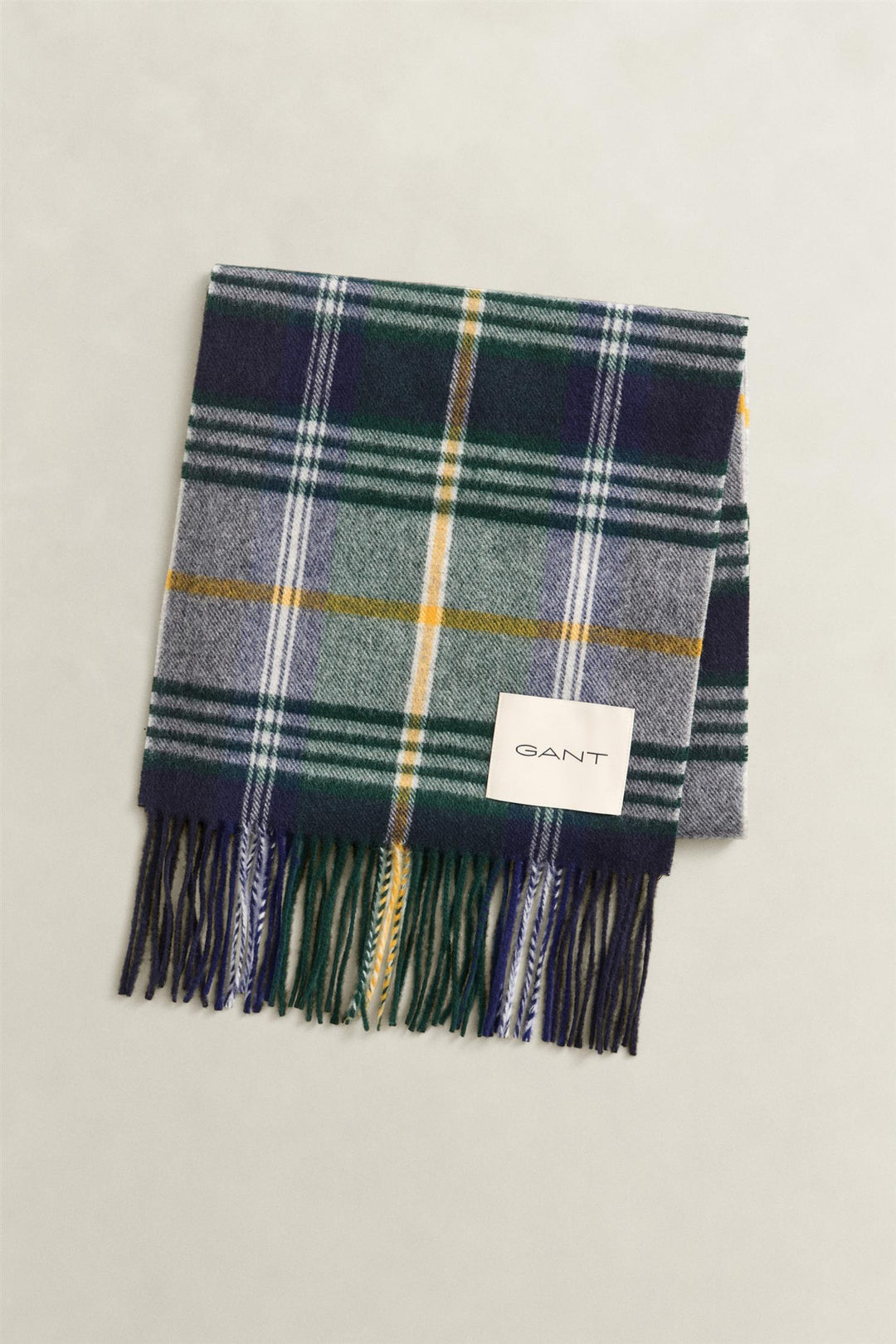 CHECKED WOOL SCARF