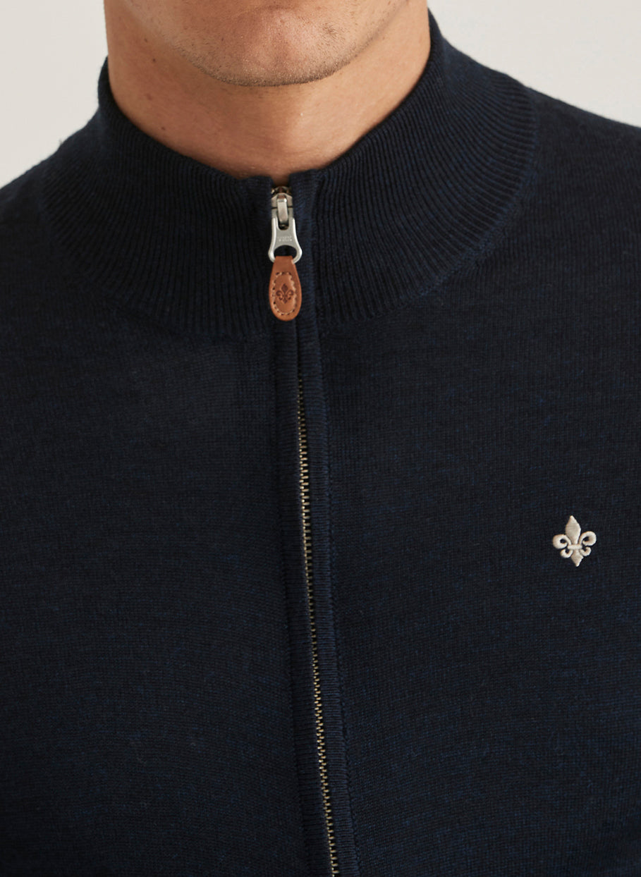 MERINO ZIP CARDIGAN