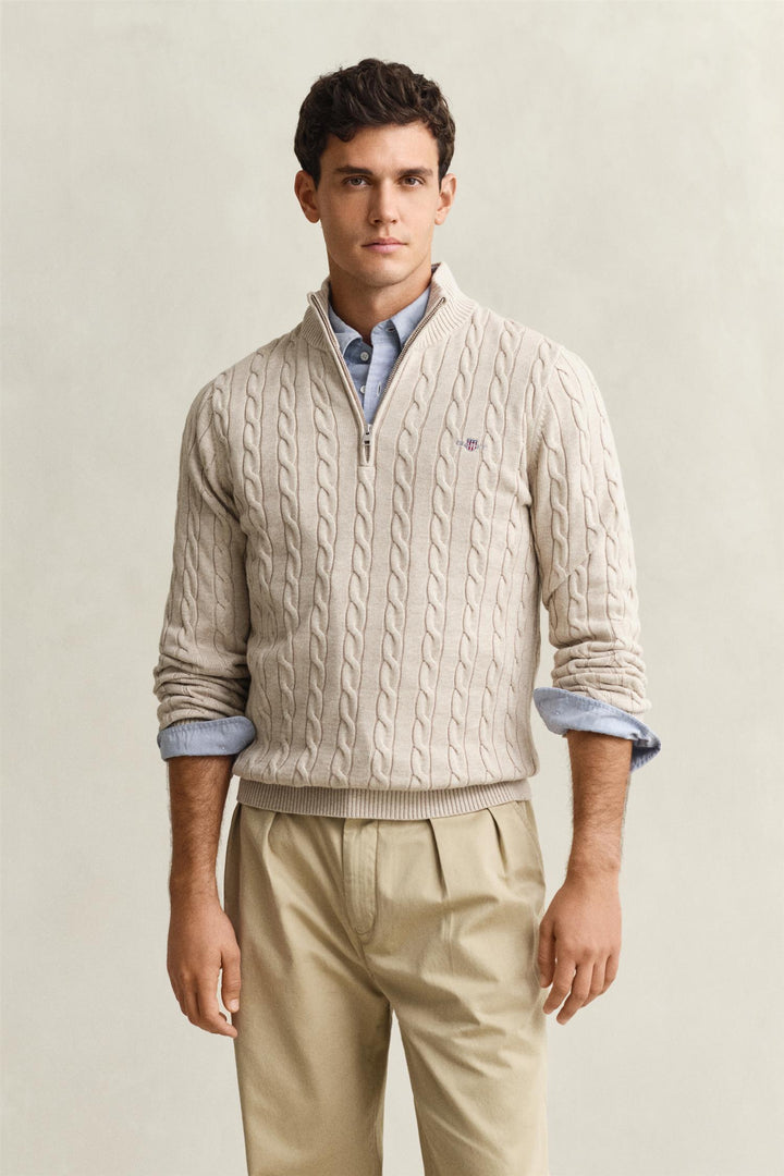COTTON CABLE HALV ZIP