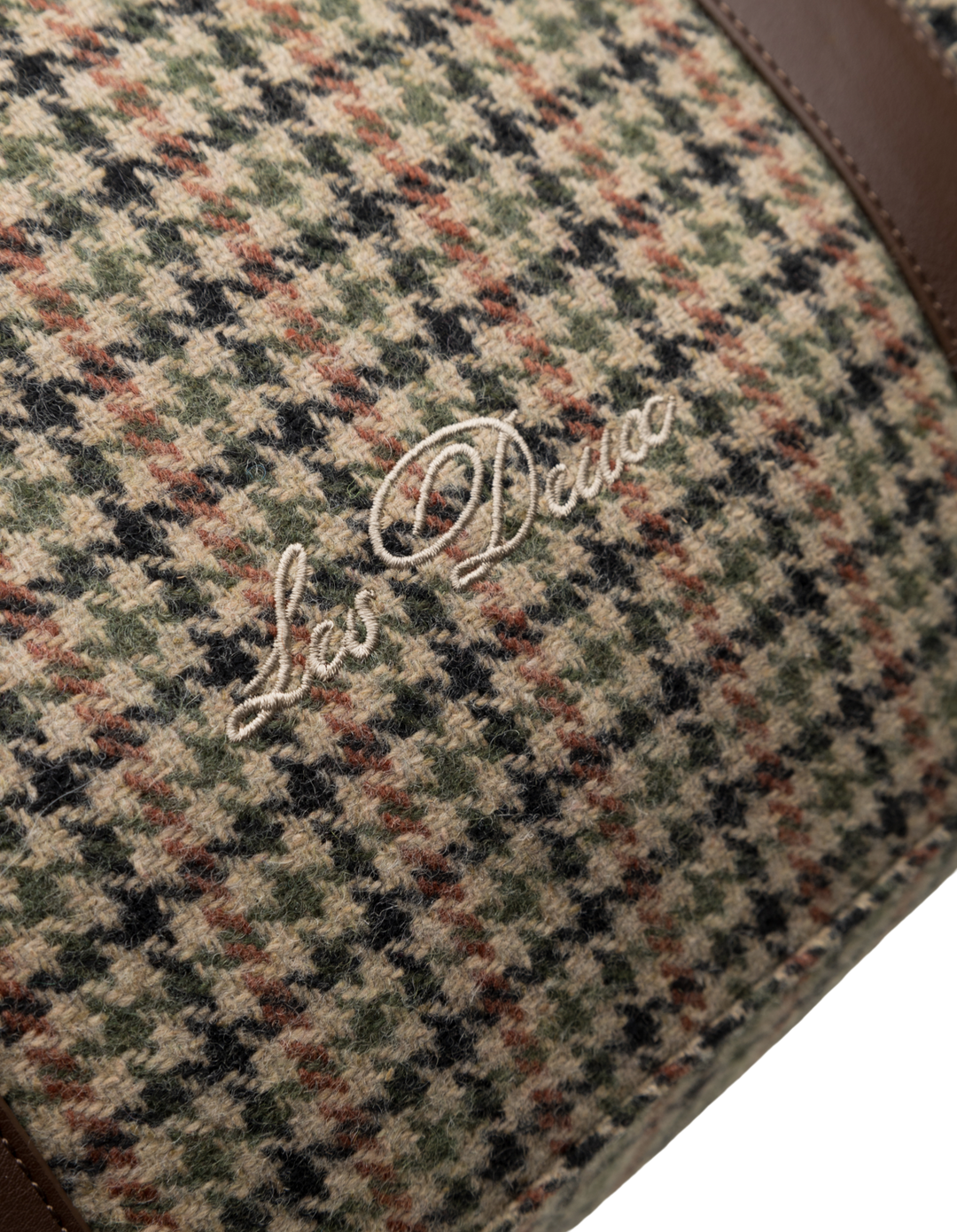 HOUNDSTOOTH WOOL WEEKEND BAG