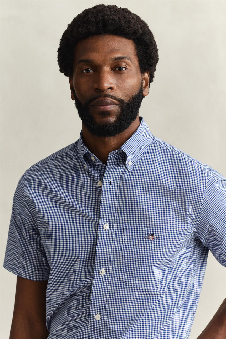 REG CLASSIC POPLIN GINGH SS