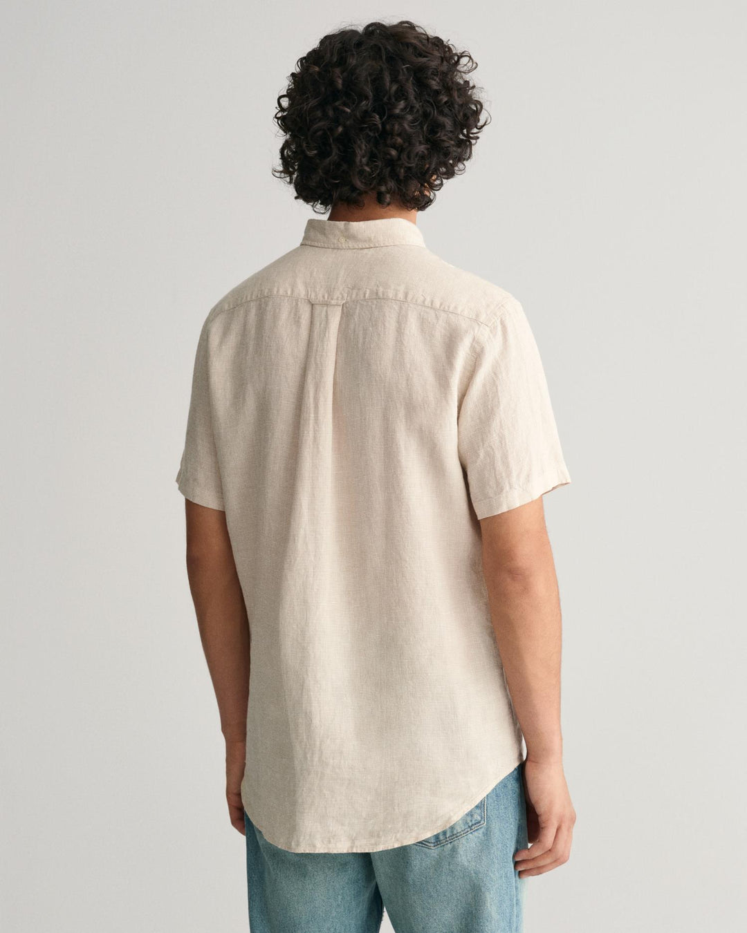 REG LINEN HOUNDSTOOTH SS SHIRT