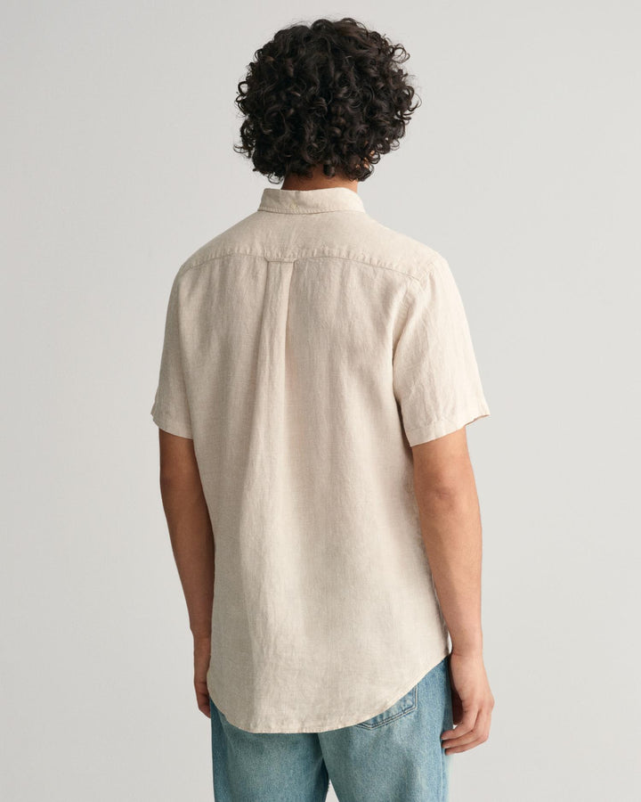 REG LINEN HOUNDSTOOTH SS SHIRT